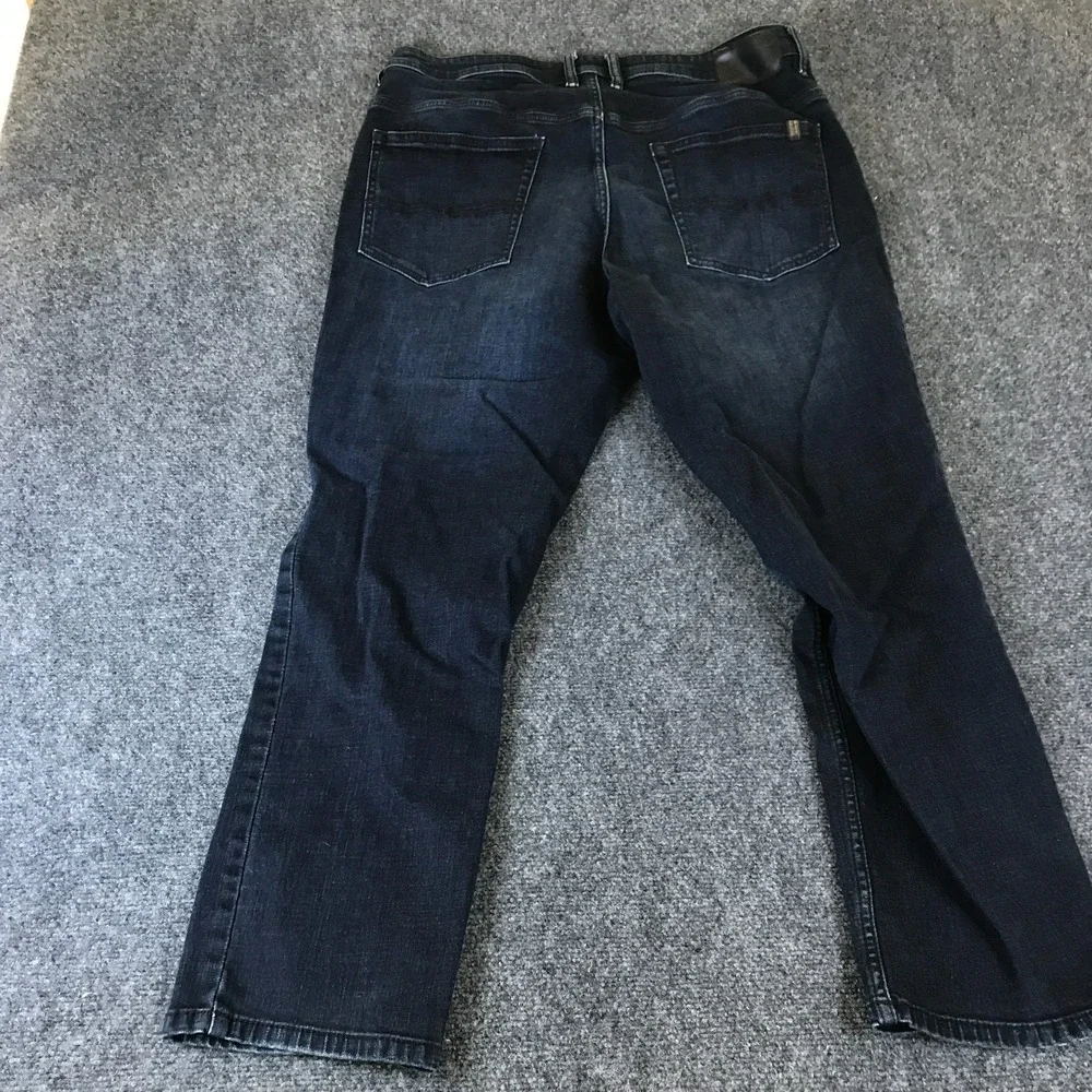Buffalo Jackson Jeans Men's 36x28 Blue Denim Double Stitch Stretch Straight Leg